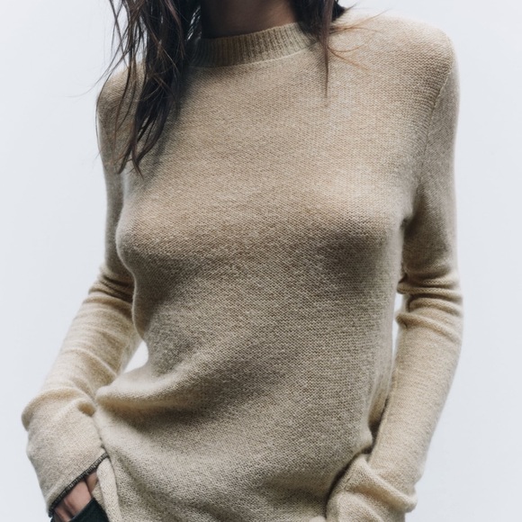 Rolled Finish Knit Sweater - Picture 3 of 4